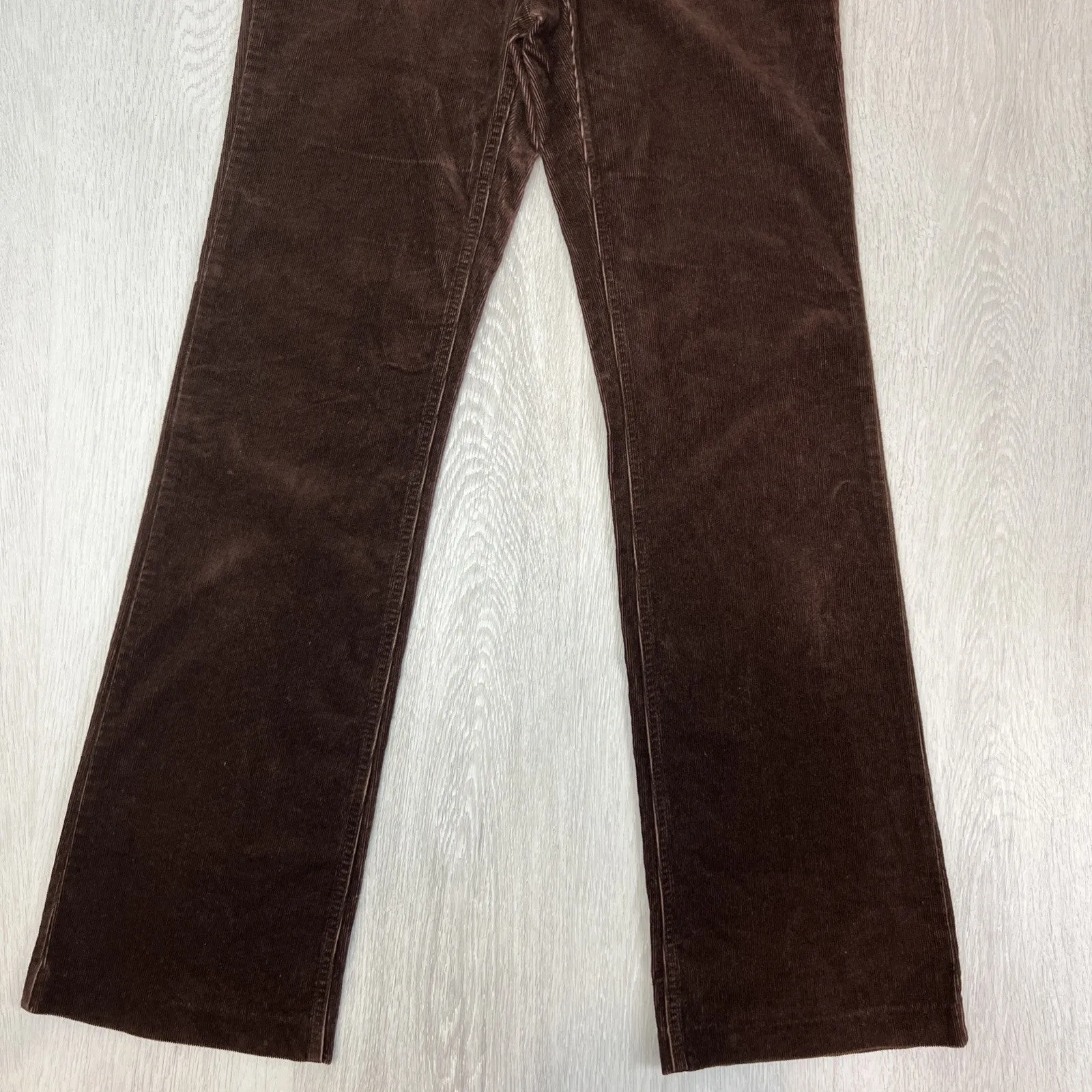 Miss Shop Womens Brown Corduroy Straight Pants Size 8