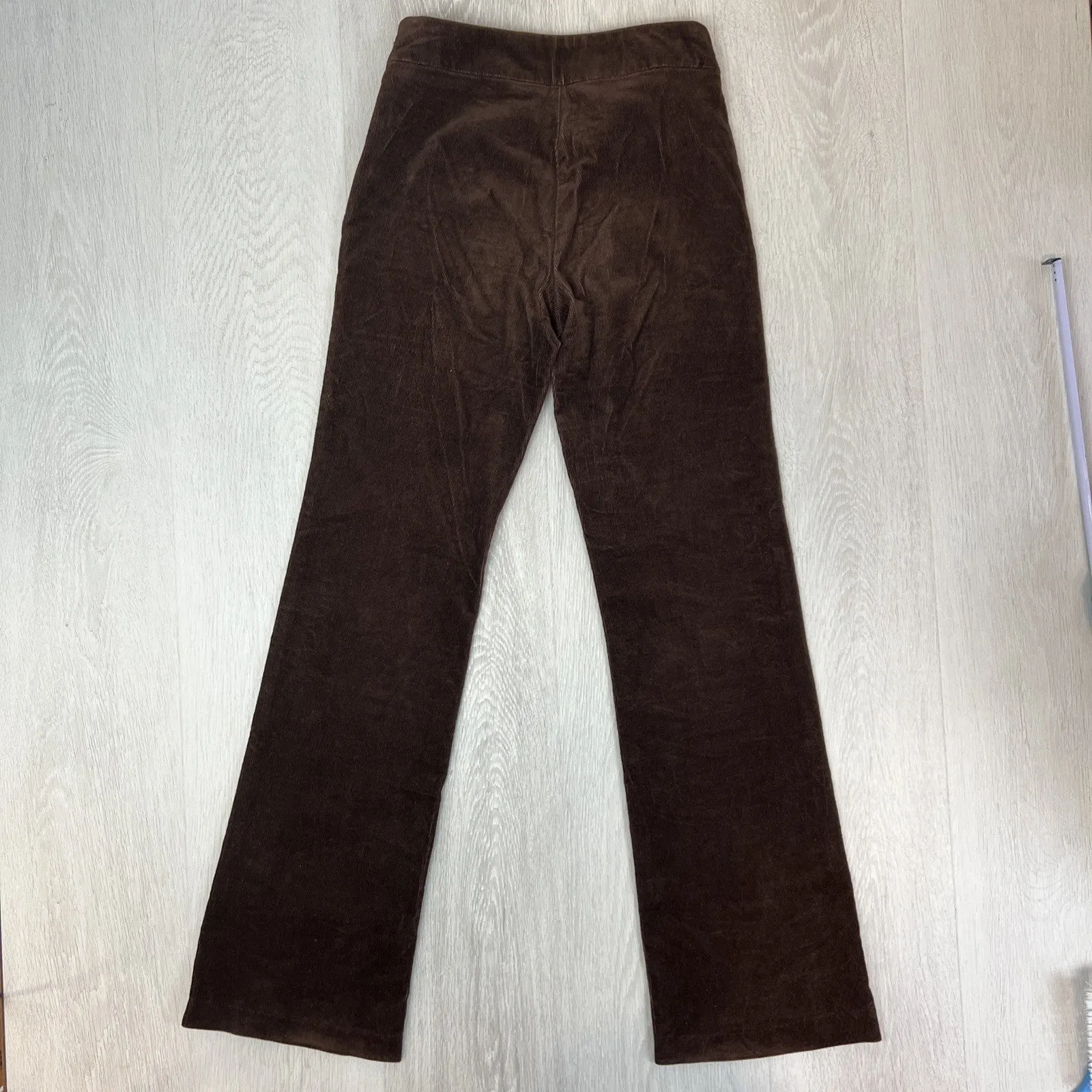 Miss Shop Womens Brown Corduroy Straight Pants Size 8