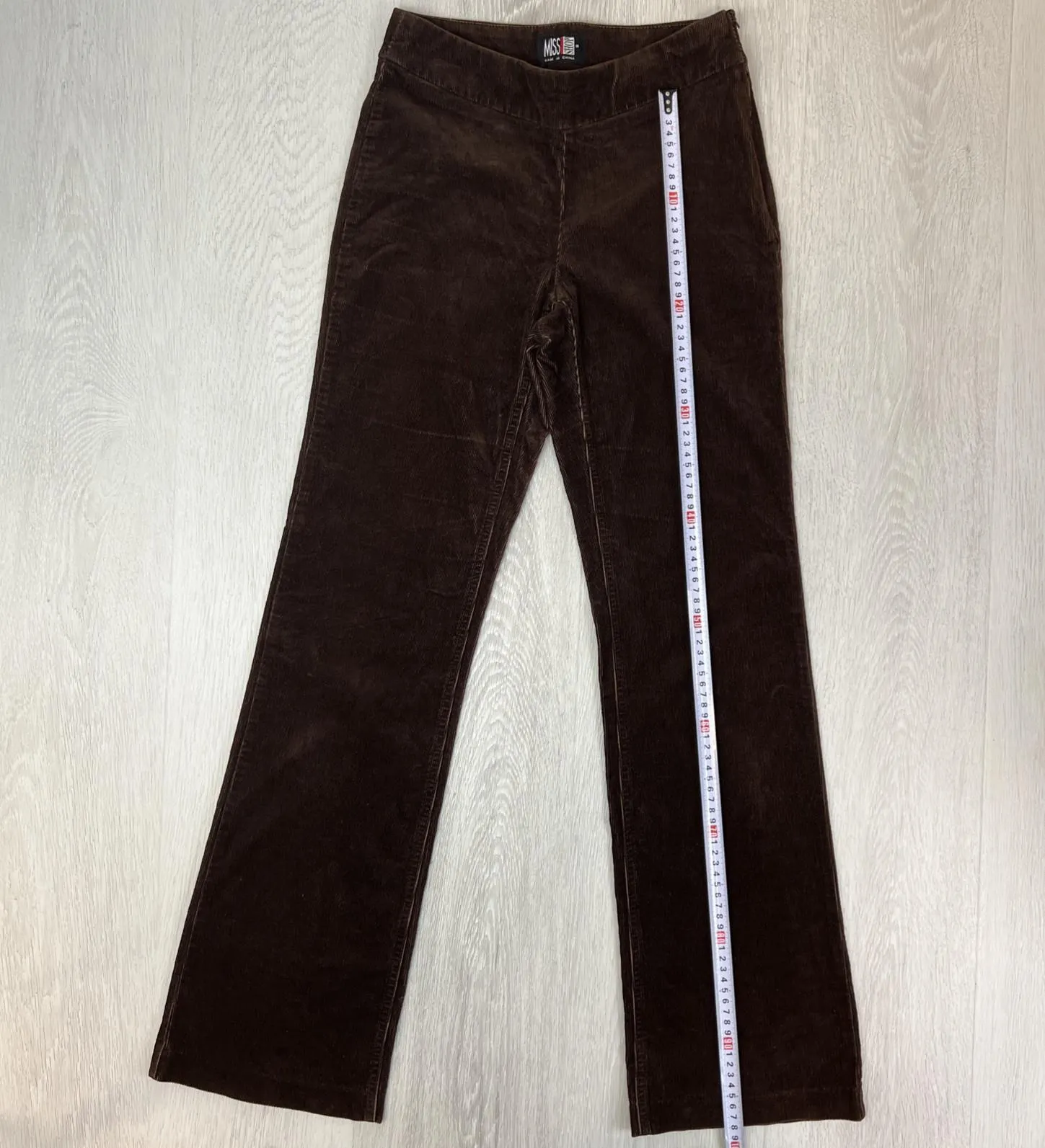 Miss Shop Womens Brown Corduroy Straight Pants Size 8