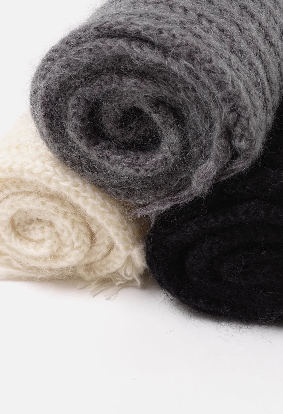 Mohair Scarf / Black