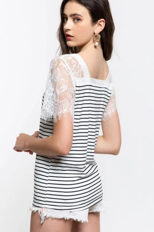 Molly Lace Detail Tee