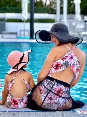 Mommy and Me Palm Blossom One Piece Swimsuit