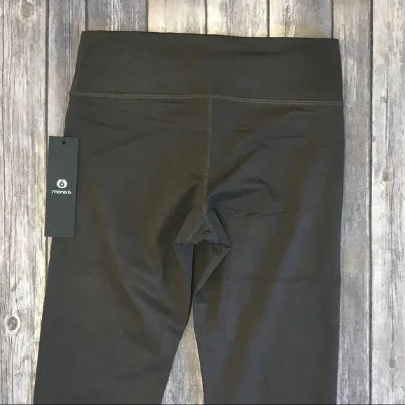 Mono B Brown Mesh Yoga Leggings - AP1324