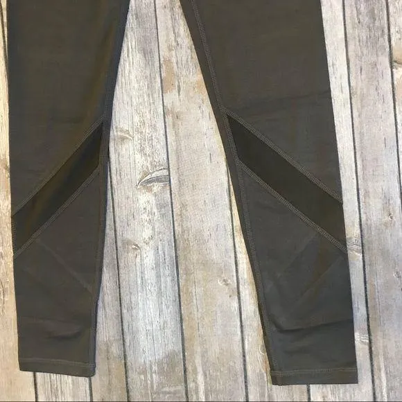 Mono B Brown Mesh Yoga Leggings - AP1324