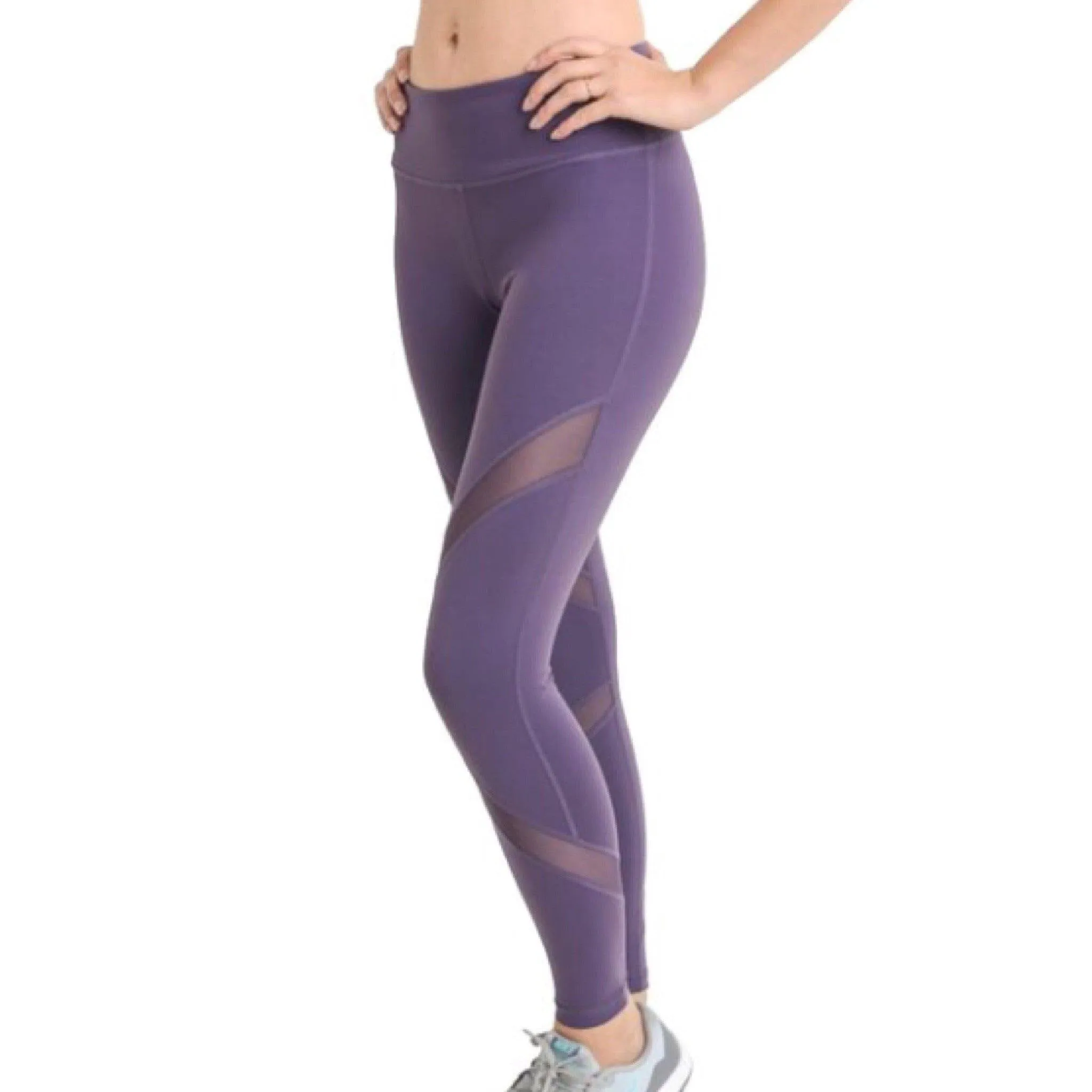 Mono B Brown Mesh Yoga Leggings - AP1324