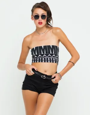 Motel Bandeau Top in Motel Aztec Print