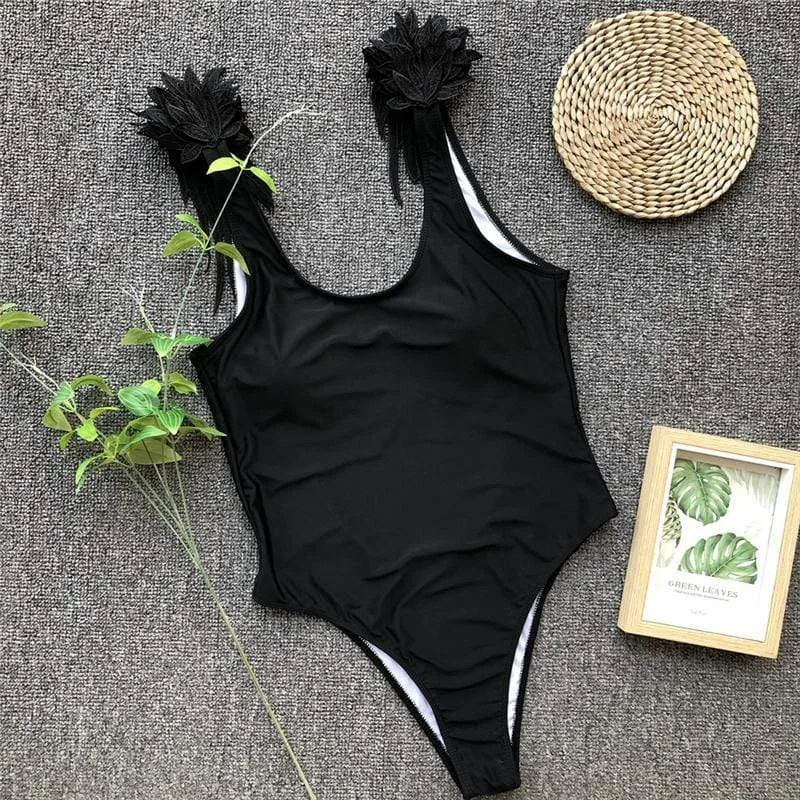 Mother And Daughter Matching Swimsuits In Black