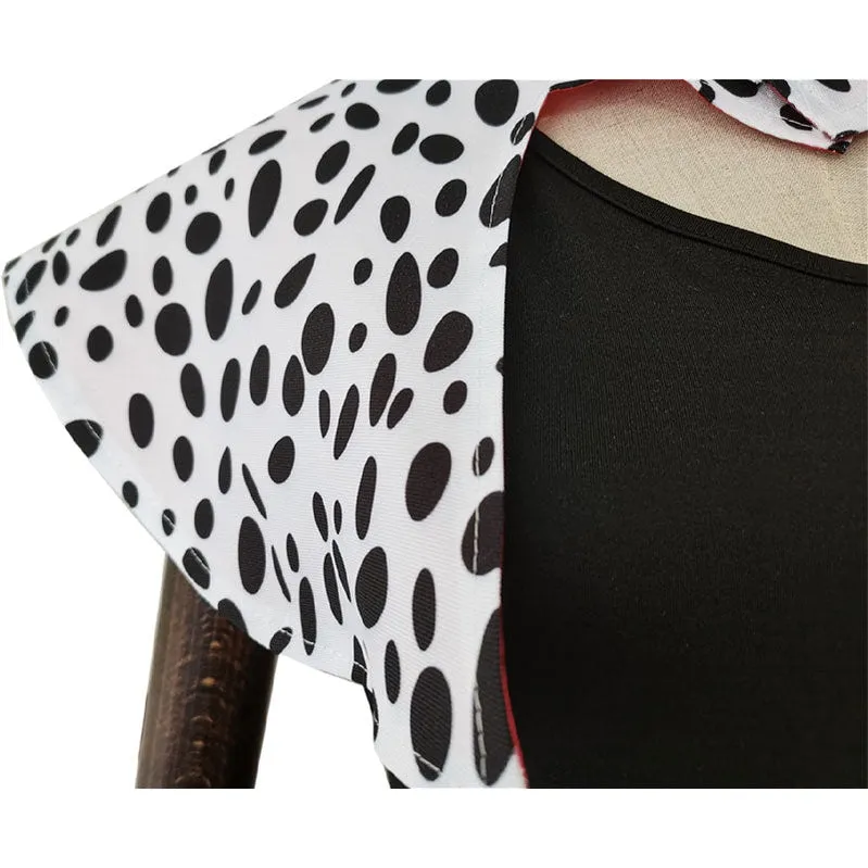 Movie Cruella De Vil Dalmatian Outfits Halloween Cosplay Costumes