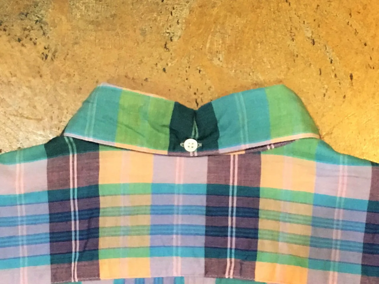 MST0019 Steven Alan Short Sleeve Single Needle Shirt Purple Multi