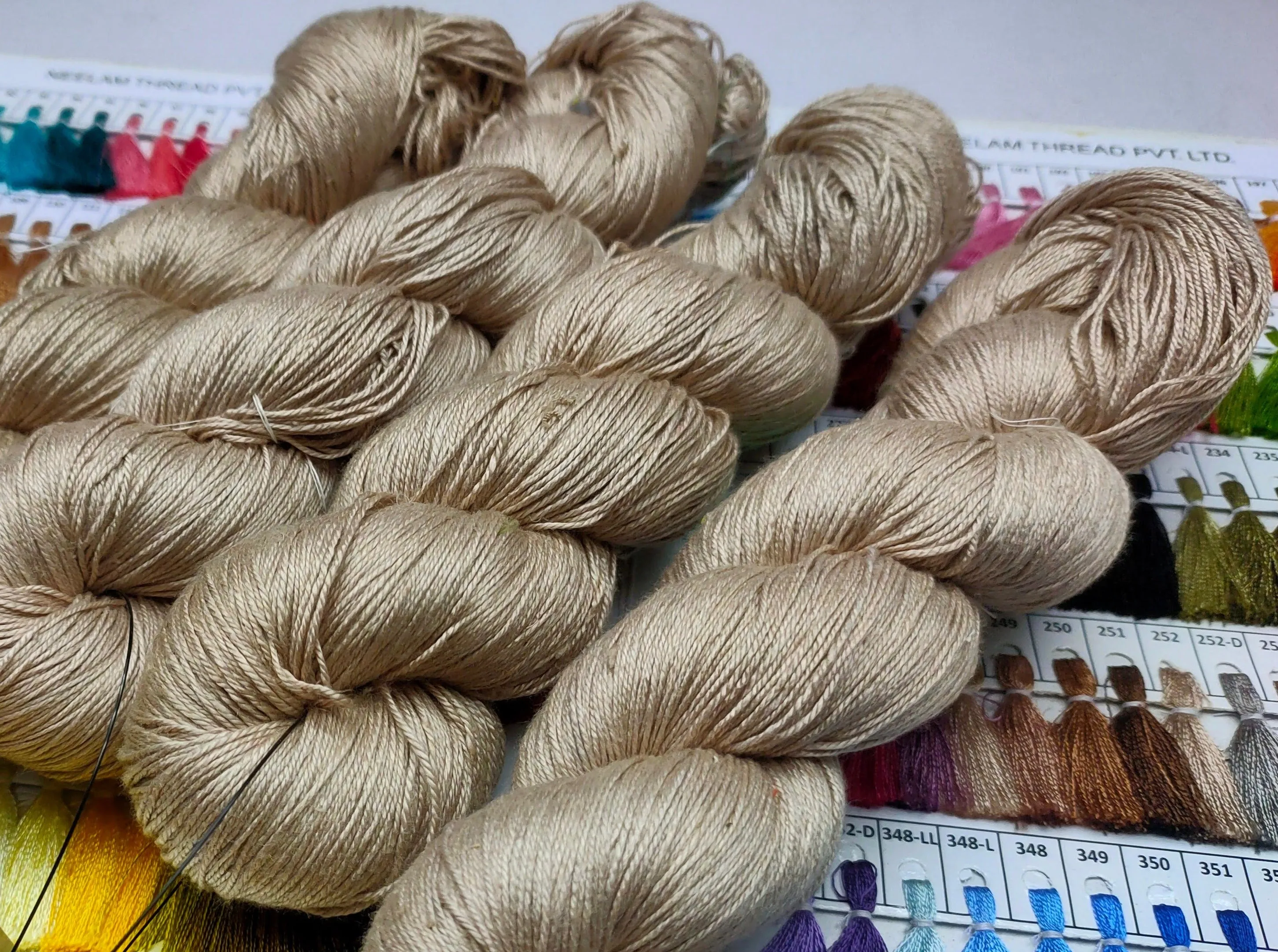 Mulberry Silk Yarn 600M in 100Gram Rosy Brown
