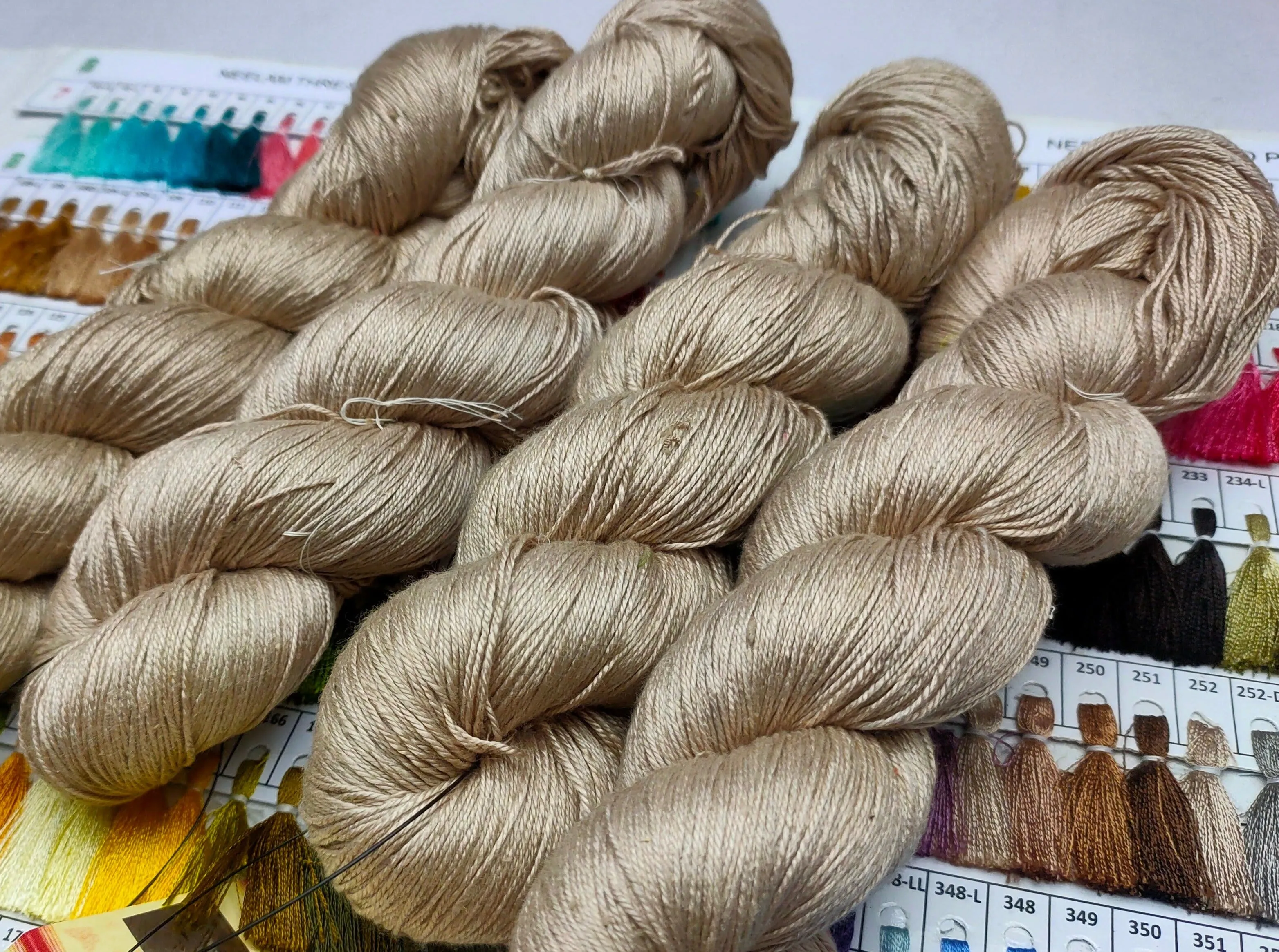 Mulberry Silk Yarn 600M in 100Gram Rosy Brown