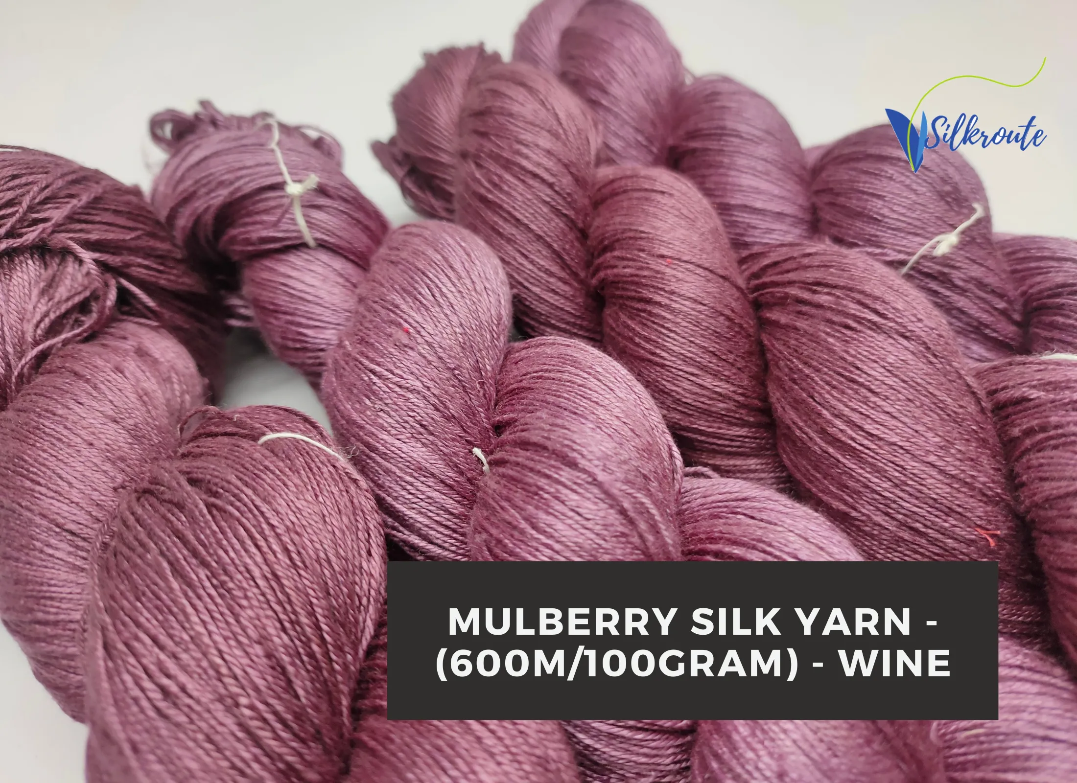Mulberry Silk Yarn - 600M/100Gram - Wine