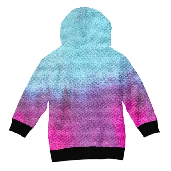 Multicolored Gradient Tie Dye Kids Hoodie