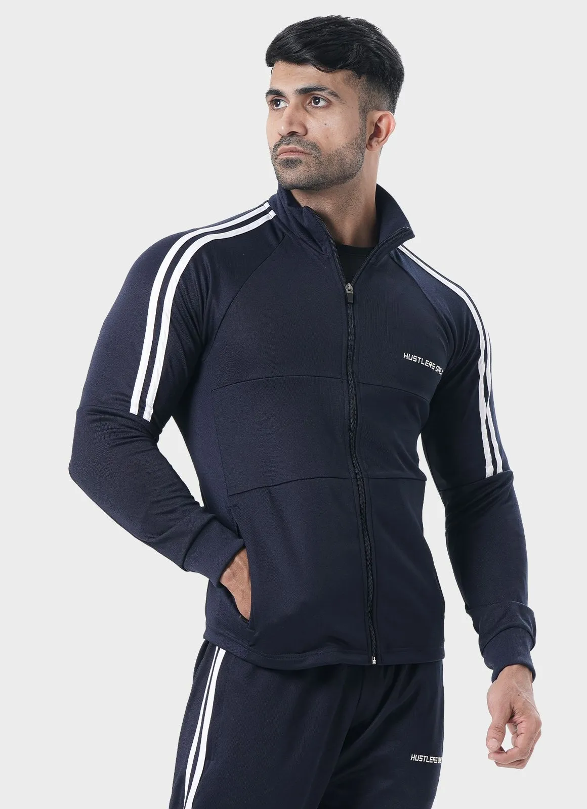Muscle Fit Tracksuit - Navy