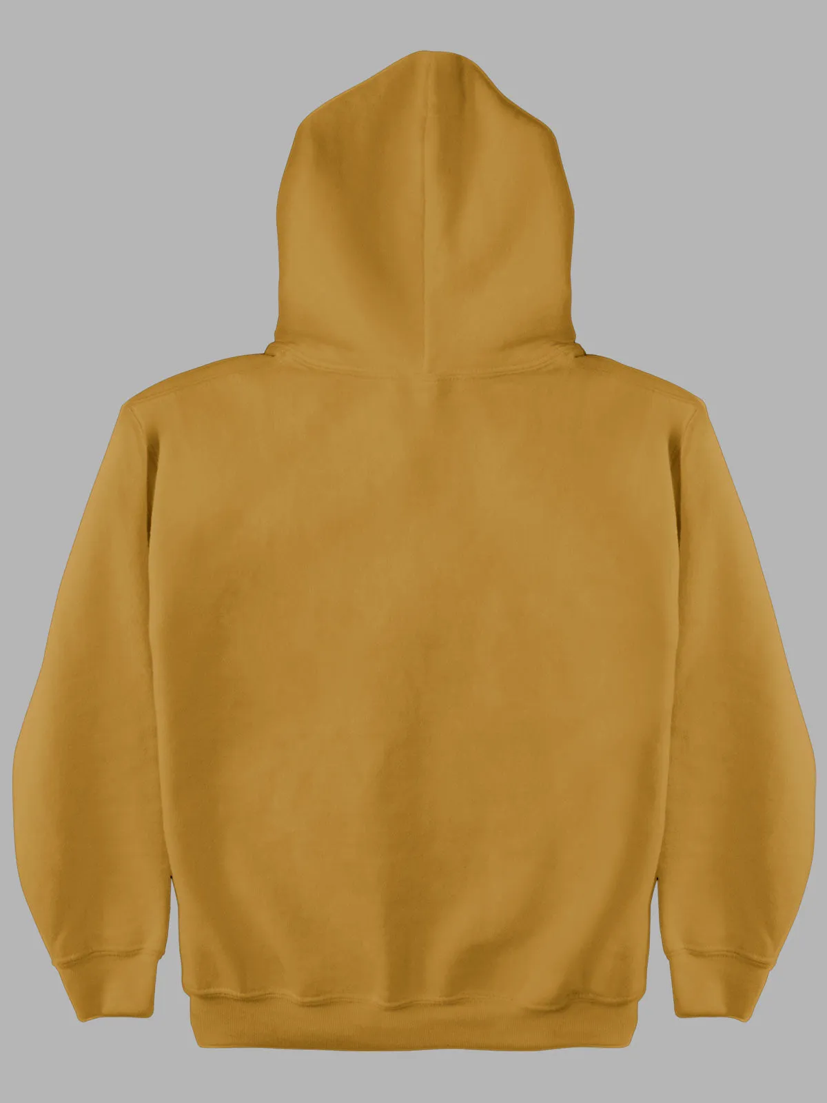Mustard Plain Cotton Hoodie for Men & Women