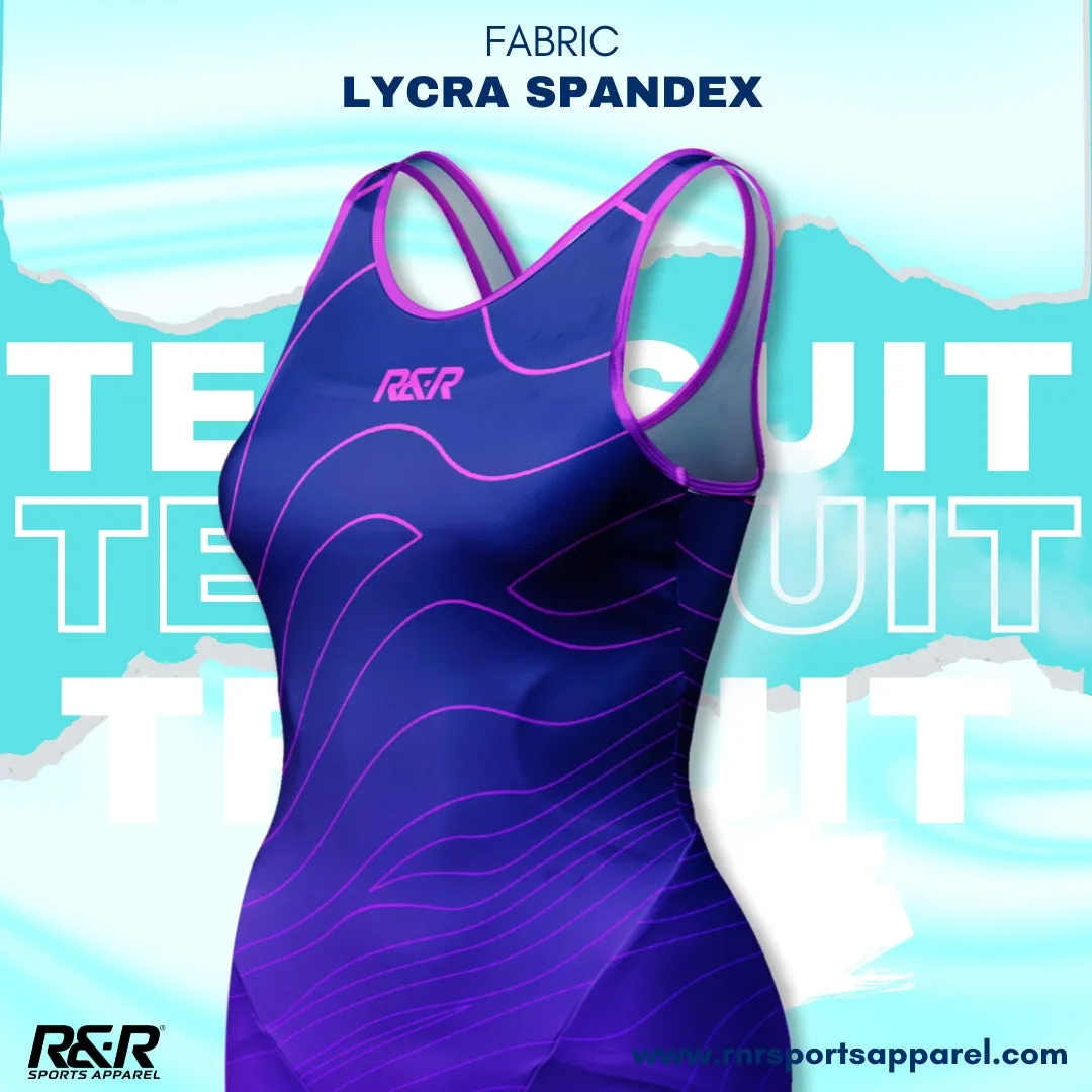 Mystic Purple Women's Open Back Kneeskin Tech Suit Swimsuit