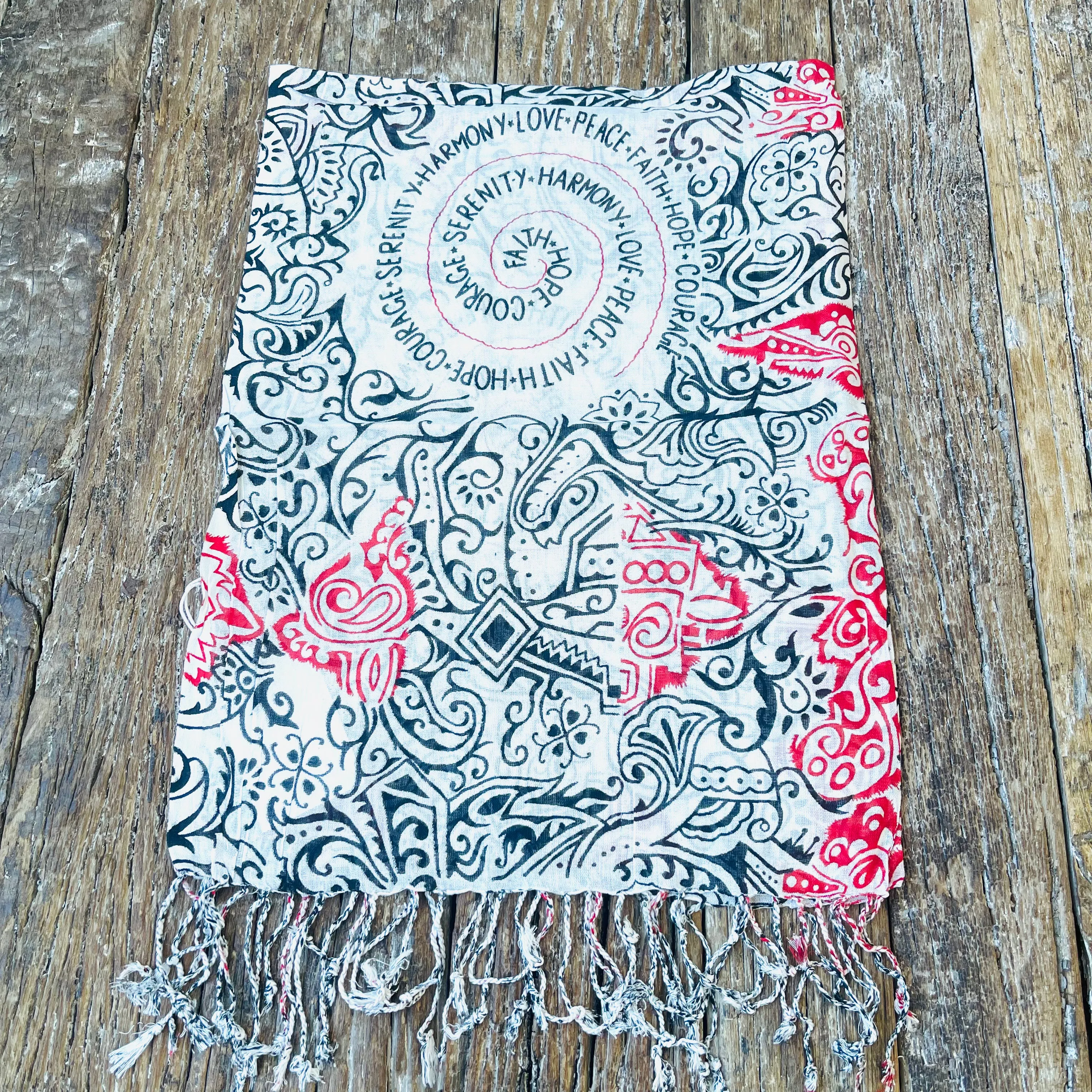 NATURAL VISCOSE SCARF/SARONG 70X180CM