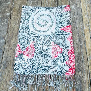 NATURAL VISCOSE SCARF/SARONG 70X180CM