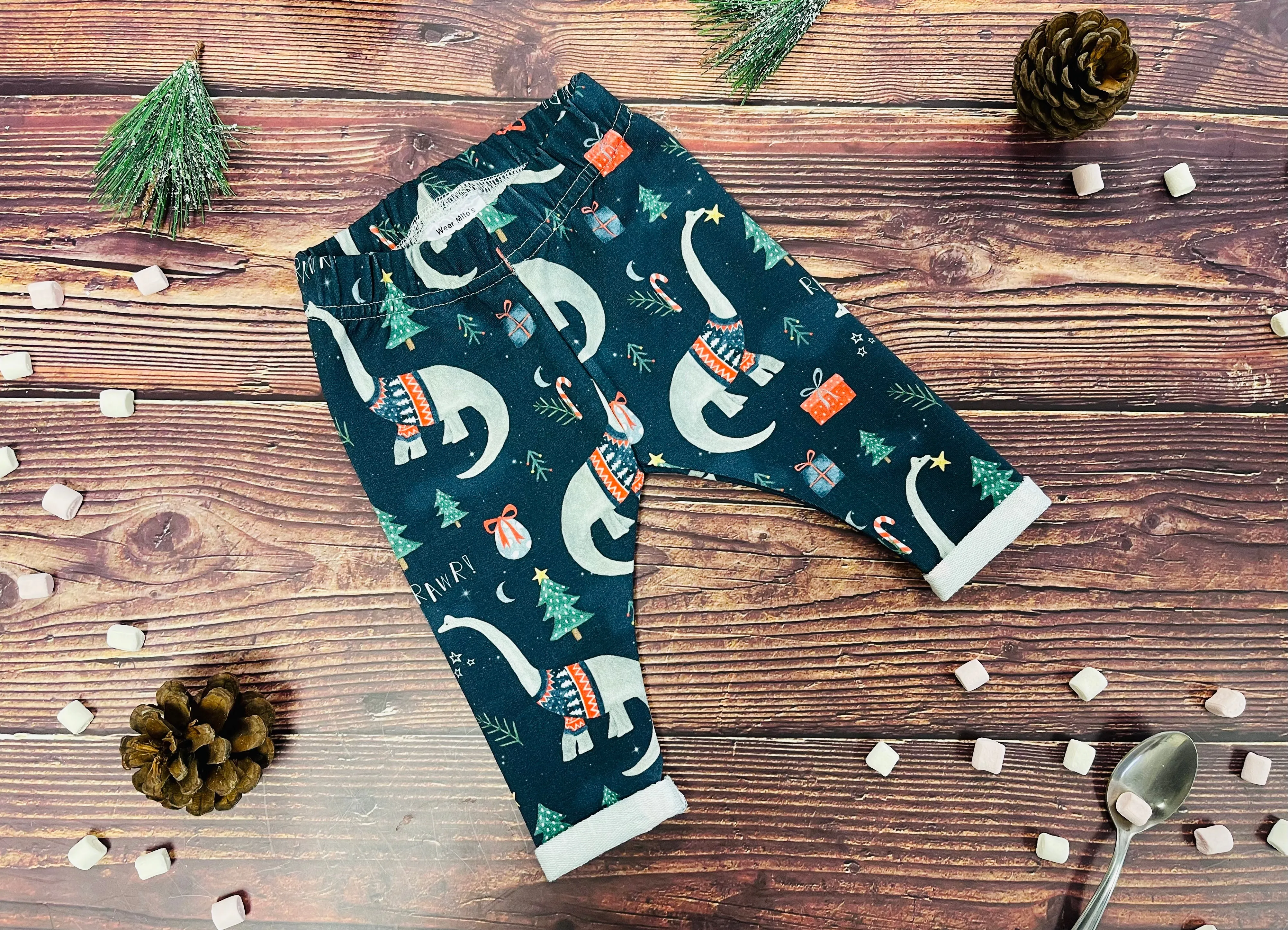 Navy Dinosaurs Leggings