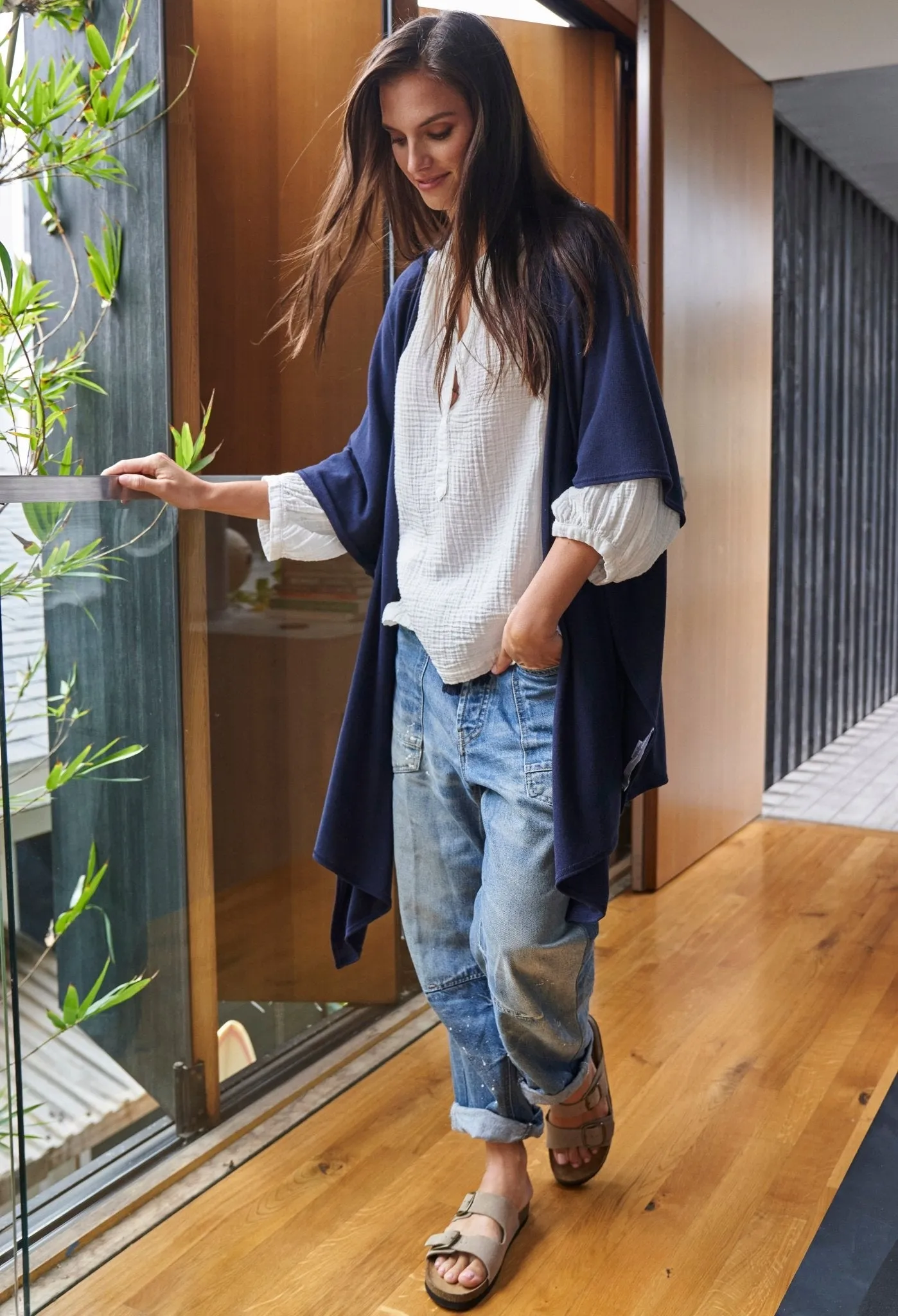 Navy Kimono Cardi - Sale