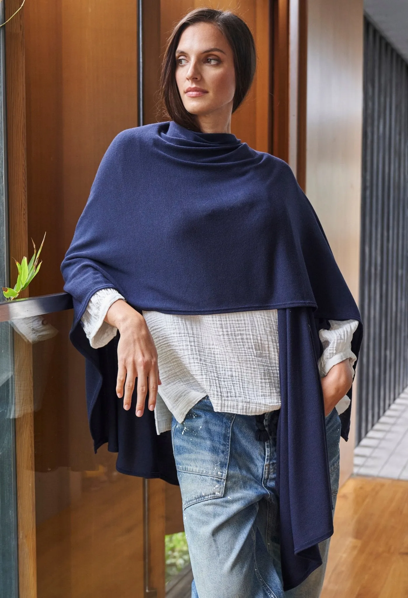 Navy Kimono Cardi - Sale