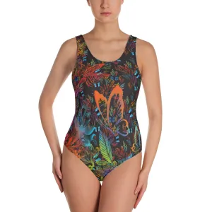 Neon Butterflies - One-Piece Swimsuit
