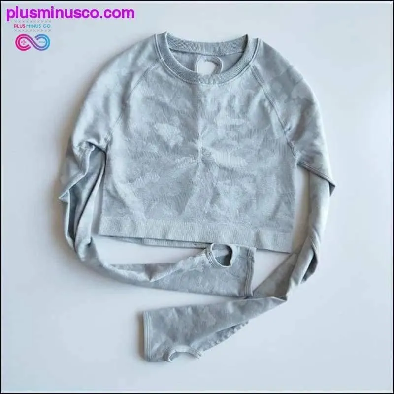 New camo seamless leggings 5 colors cam long sleeve crop top