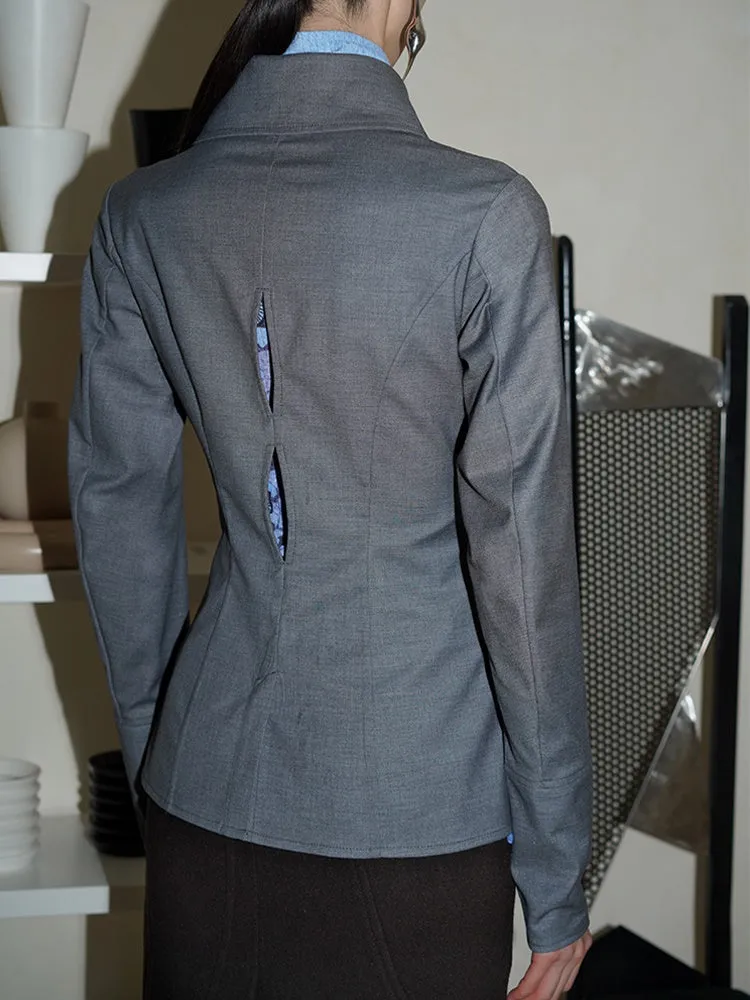 New Chinese Style Wool Blend Hollow Shirt
