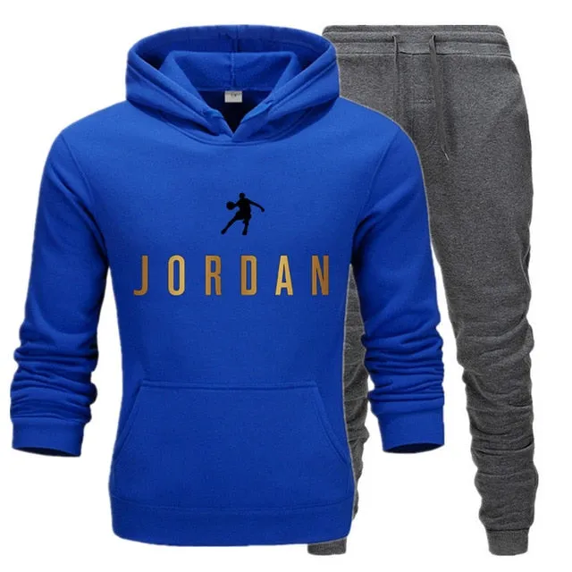 New Fashion Mens Clothing Pullovers Sweater Cotton Men Tracksuits Hoodie Two Pieces   Pants Sports Shirts Fall Winter Track suit