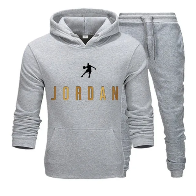 New Fashion Mens Clothing Pullovers Sweater Cotton Men Tracksuits Hoodie Two Pieces   Pants Sports Shirts Fall Winter Track suit