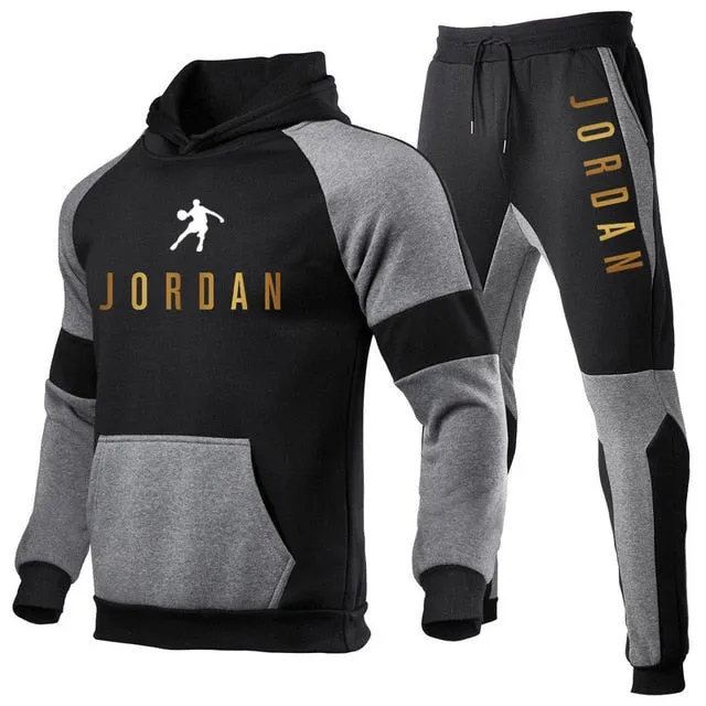 New Fashion Mens Clothing Pullovers Sweater Cotton Men Tracksuits Hoodie Two Pieces   Pants Sports Shirts Fall Winter Track suit