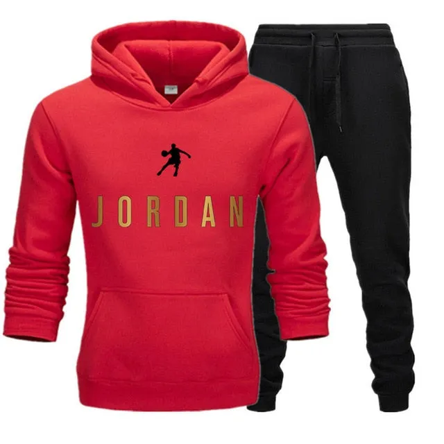 New Fashion Mens Clothing Pullovers Sweater Cotton Men Tracksuits Hoodie Two Pieces   Pants Sports Shirts Fall Winter Track suit