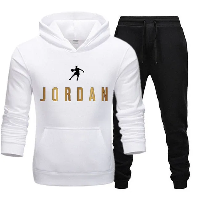 New Fashion Mens Clothing Pullovers Sweater Cotton Men Tracksuits Hoodie Two Pieces   Pants Sports Shirts Fall Winter Track suit