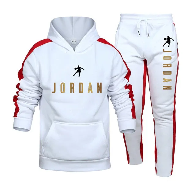 New Fashion Mens Clothing Pullovers Sweater Cotton Men Tracksuits Hoodie Two Pieces   Pants Sports Shirts Fall Winter Track suit