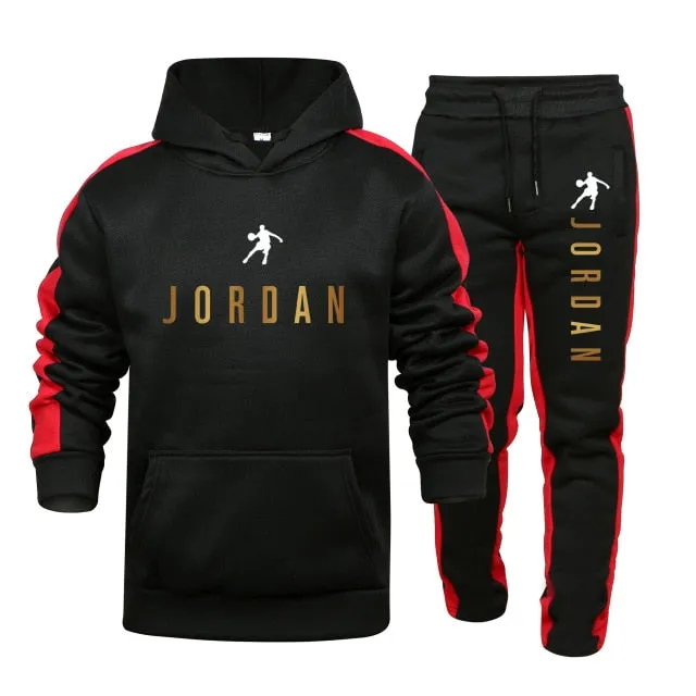 New Fashion Mens Clothing Pullovers Sweater Cotton Men Tracksuits Hoodie Two Pieces   Pants Sports Shirts Fall Winter Track suit