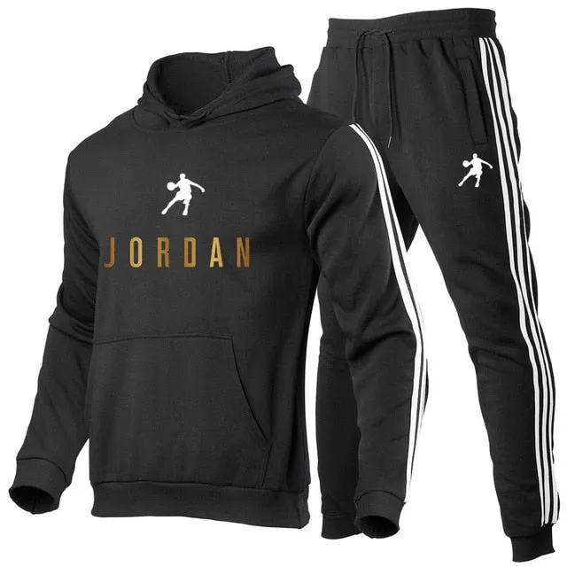New Fashion Mens Clothing Pullovers Sweater Cotton Men Tracksuits Hoodie Two Pieces   Pants Sports Shirts Fall Winter Track suit