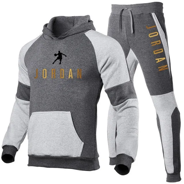 New Fashion Mens Clothing Pullovers Sweater Cotton Men Tracksuits Hoodie Two Pieces   Pants Sports Shirts Fall Winter Track suit