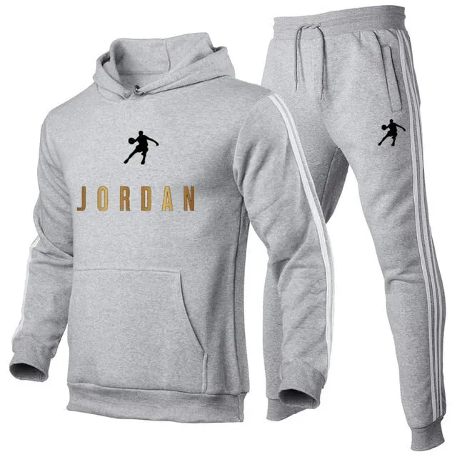 New Fashion Mens Clothing Pullovers Sweater Cotton Men Tracksuits Hoodie Two Pieces   Pants Sports Shirts Fall Winter Track suit