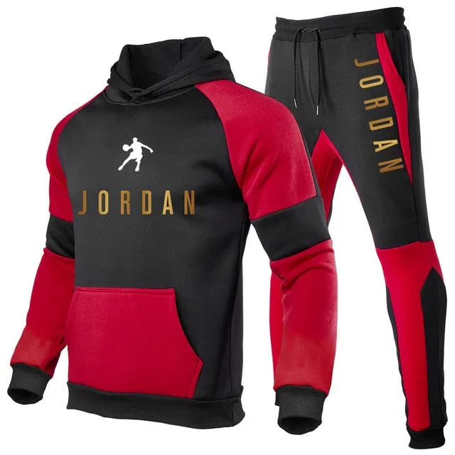 New Fashion Mens Clothing Pullovers Sweater Cotton Men Tracksuits Hoodie Two Pieces   Pants Sports Shirts Fall Winter Track suit