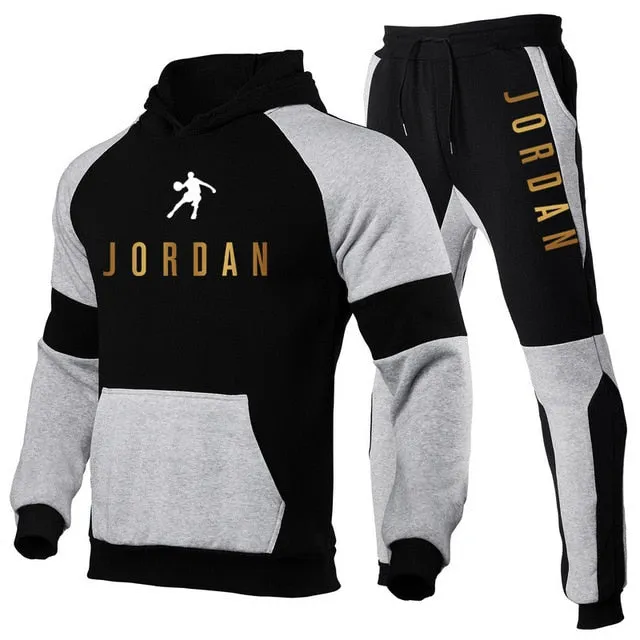 New Fashion Mens Clothing Pullovers Sweater Cotton Men Tracksuits Hoodie Two Pieces   Pants Sports Shirts Fall Winter Track suit
