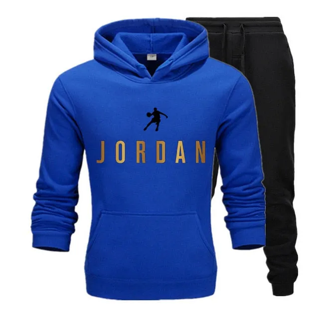 New Fashion Mens Clothing Pullovers Sweater Cotton Men Tracksuits Hoodie Two Pieces   Pants Sports Shirts Fall Winter Track suit