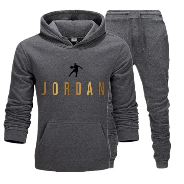 New Fashion Mens Clothing Pullovers Sweater Cotton Men Tracksuits Hoodie Two Pieces   Pants Sports Shirts Fall Winter Track suit