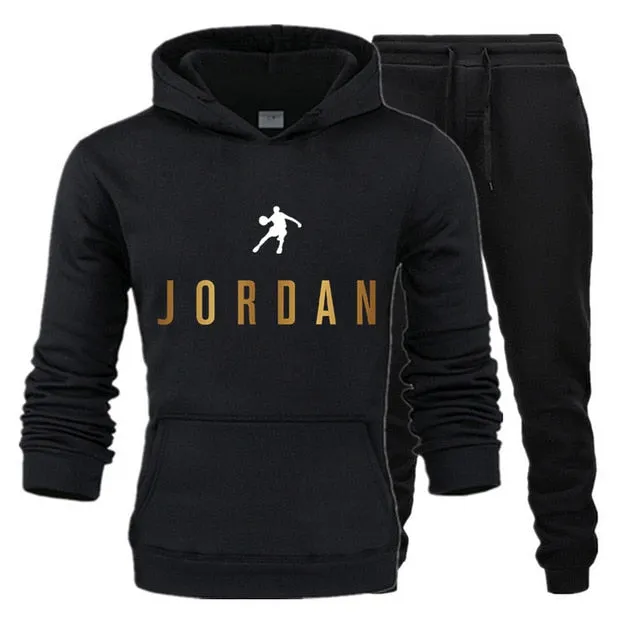 New Fashion Mens Clothing Pullovers Sweater Cotton Men Tracksuits Hoodie Two Pieces   Pants Sports Shirts Fall Winter Track suit