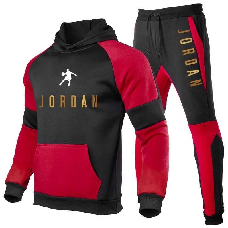New Fashion Mens Clothing Pullovers Sweater Cotton Men Tracksuits Hoodie Two Pieces   Pants Sports Shirts Fall Winter Track suit