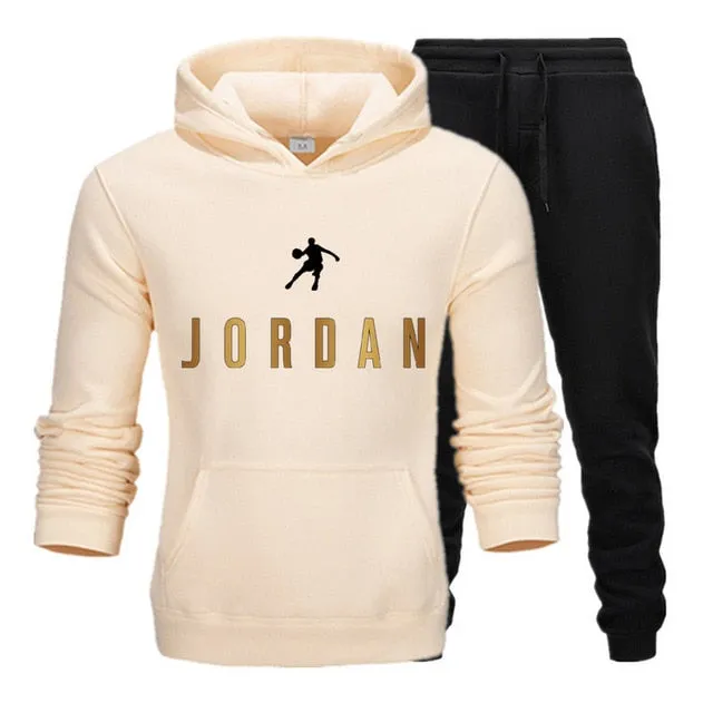 New Fashion Mens Clothing Pullovers Sweater Cotton Men Tracksuits Hoodie Two Pieces   Pants Sports Shirts Fall Winter Track suit