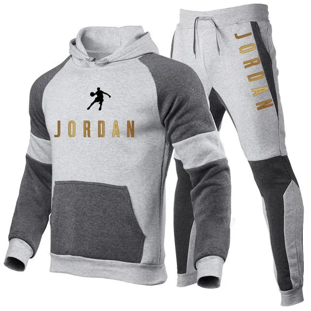 New Fashion Mens Clothing Pullovers Sweater Cotton Men Tracksuits Hoodie Two Pieces   Pants Sports Shirts Fall Winter Track suit