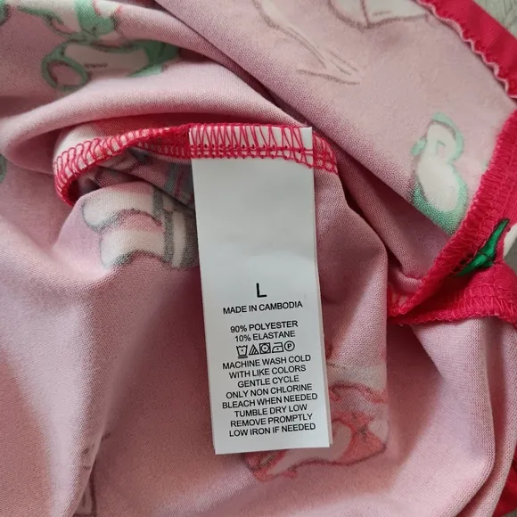 New Kate Spade Pajama Pants Set Red Stylish Shoes Long Sleeve Button Front Large