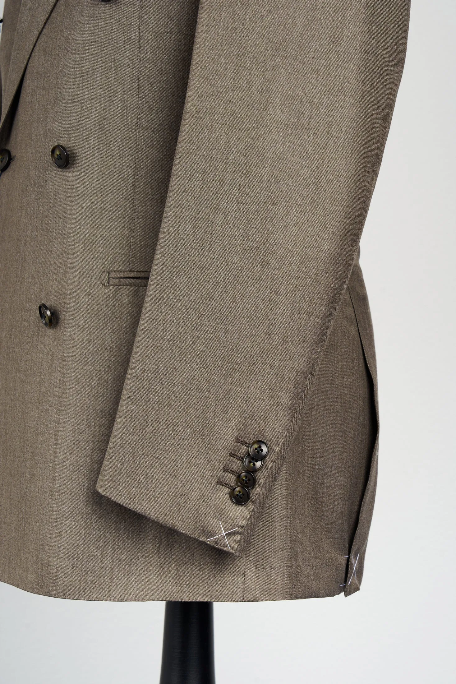 New Suitsupply Havana Taupe Pure Wool Super 130s All Season Suit - Size 44R