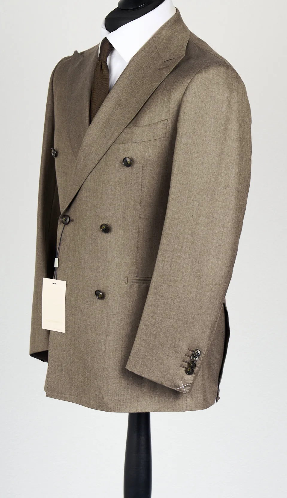 New Suitsupply Havana Taupe Pure Wool Super 130s All Season Suit - Size 44R