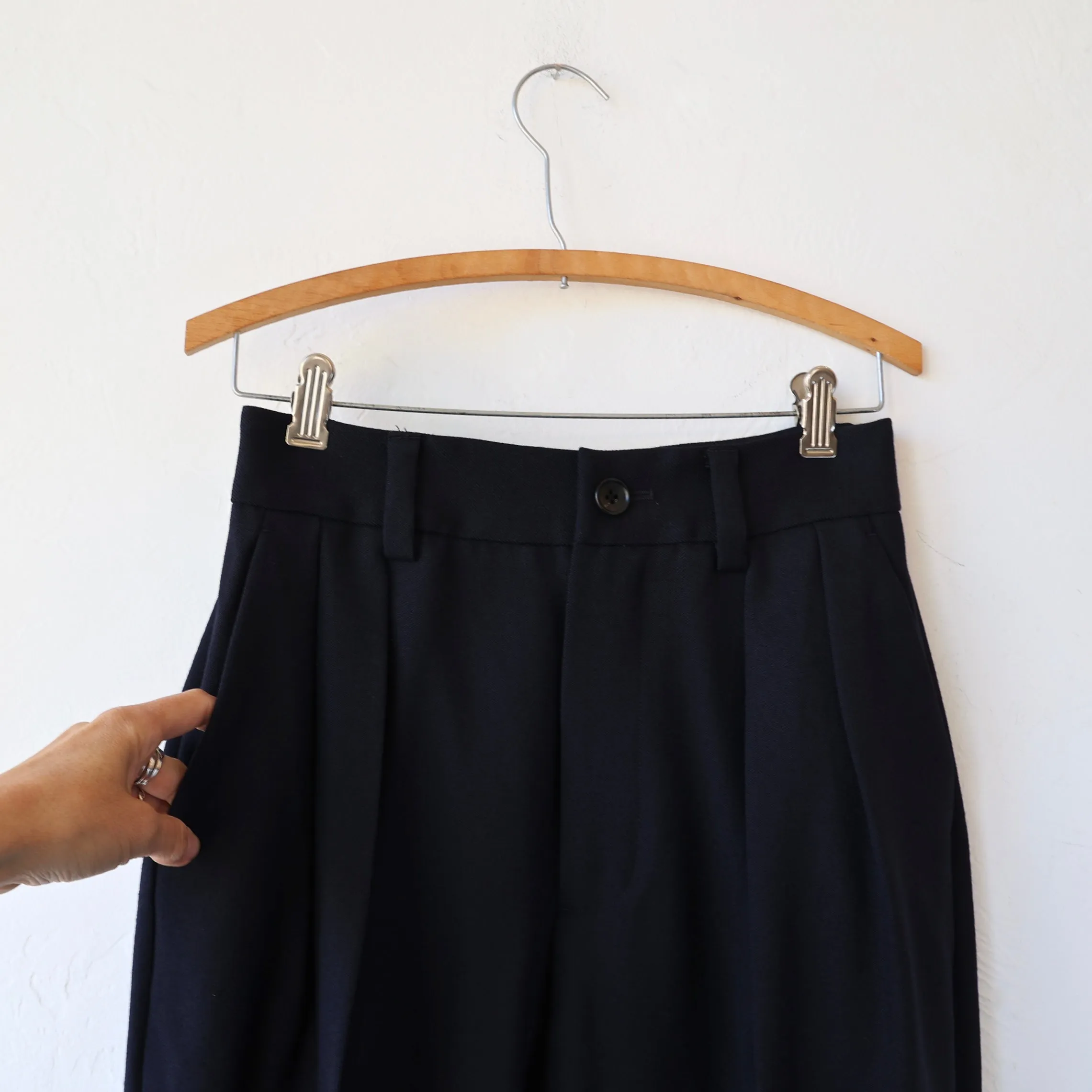 Nicholson & Nicholson Wool Trousers - Navy